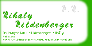 mihaly mildenberger business card